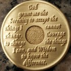 4 Year Aa Medallion Alcoholics Anonymous Sobriety Chip Bronze Coin Four Iv