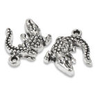 20 Silver Alligator Charms  Southern-style Gator Diy Jewelry  Wildlife Crafts