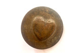 Vintage Brass     Belt Buckle With Raised Heart Design