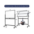 Tsj Office Large Rolling Whiteboard - Dry Erase Magnetic 48 X 32 Inches White   