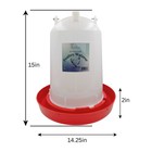 Little Family Members Chicken Waterer 4-gallon Metal Handle Poultry Drinker