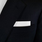 Men s Cotton Single Fold Flat Top Pre-folded Pocket Square Handkerchief Insert