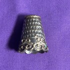 Vintage Lot Of 9 Assorted Thimbles  1 Sterling  Metal  2 Souvenir