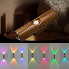 Motion Sensor Wall Lamp Rechargeable Magnetic 7 Color For Bathroom