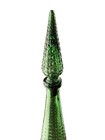 Mid Century Italian Empoli Green Aztec Pattern Genie Bottle Decanter Circa 1960