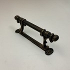 Cast Iron Aged Bronze Decorative Door Handle Antique Rustic Style