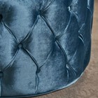Modern Glam Velvet Button Tufted Circular Ottoman
