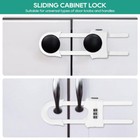 4 Packs U-shaped Sliding Cabinet Locks  Baby Proofing Cabinets With Adjustable 