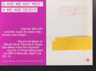 Devo Q Are We Not Men  A We Are Devo     Postcard Postmarked  1978 Promo