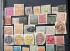 India States Rare Early Page Of Stamps