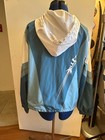 Disney Parks Space Mountain Blue white Hooded Windbreaker Jacket   Adult Size L