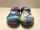 Unisex Crocs Classic Solarized Clog Shoes Tie Dye Rainbow Men 6 Women 8
