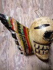 Rare   Angel Of Death W Wings 16   Hand Carved Day Of The Dead Folk Art Mask Wood