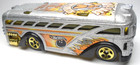 2000 Hot Wheels Surfin  School Bus Bowl-a-rama Silver 1 64 Diecast 3 1 4  Bus