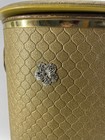 Vintage Detecto Metal Clothes Hamper Gold Flower Mcm