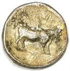 Greek Lucania Laus Ar Stater Man-headed Bull Coin 480-460 Bc - Ngc Choice Vf