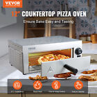 Vevor Electric Countertop Pizza Oven 12  1500w Adjustable Temp 0-60 Minute Timer