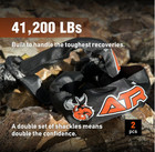 Atr Soft Shackle 41 200 Lb  2 Pack  Black      Heavy Duty Synthetic Rope Recovery