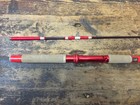 Vintage 1970s Japanese Glass Fishing Rod 7 2  2pc Red Silver Star
