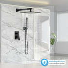 Shower Faucet Set Rainfall Shower System With Square Shower Head And Handle Set 