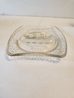 Holiday Inn Hotels Vintage Glass Cigarette Ashtray 1960s Vaulted 5   3 Slot