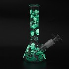 7 8  Aliens Fluorescent Glass Bong Glass Water Pipe Smoking Tobacco Beaker 14mm