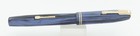 Waterman Stalwart Blue Straited   Gold Fountain Pen - 1940 s - 14kt Stub Nib