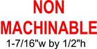 Non Machinable Stamp Text On Ideal 4911 Self-inking Rubber Stamp With Red Ink
