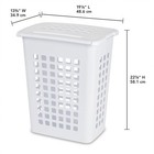 Sterilite Rectangular Lifttop Plastic Laundry Hamper Basket Bin W  Lid  16 Pack 