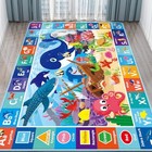 Baby Play Mat For Floor  Abc Kids Play Mat  Sea Animals Kids Rugs For Girls 