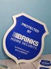 Brinks Home Security Yard Sign With 19 5  Pole Comes With 4 Stickers