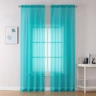  Sheer Curtains 2 Panel Sets 84  Inch Length  42 w X 84 l  pack Of 2  Turquoise
