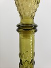 Vintage Mcm Empoli Glass Genie Bottle 21  Olive Green W  Stopper