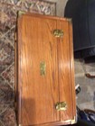 John Deere Engraved Wooden Trunk With Brass Plated Hardware