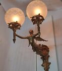 Modern Art Nouveau Brass Mermaid Wall Sconce   Victorian Style Light Fixture