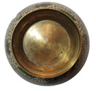 India Trinket Dish Solid Brass Bowl Hand Painted Flower Elephant Ornate Vintage