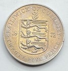 1972 Guernsey Twenty 25 Pence Coin - Bailiwick Of Guernsey - Only 56 000 Minted