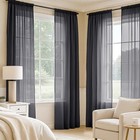 Miulee Black Sheer Curtains 84 Inches Long 4 Panels 42 X 84 Inches