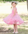    Girls Chiffon Pink Princess Petti Dress - 0-12m