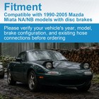 For 1990-2005 Mazda Miata Na nb W  Disc Brakes Front   Rear Brake Hose Lines Kit