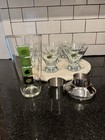 Vintage Mcm Martini Glasses And Shaker Hazel-atlas