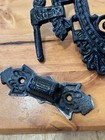 Antique Victorian Cast Iron Wall Mount Oil Lamp Swing Arm Holder Bracket