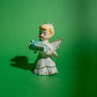 Happy Birthday  Vtg Cute Norcrest F262 Star Angel Figurine Mcm Napco Kitsch