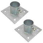 A a Stationary Dock Base Plate Hardware  5  X 5  - Heavy-duty Galvanized Steel 2