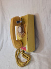 Vtg  Western Electric Yellow Rotary Dial Wall Telephone - Modular Plug - Works