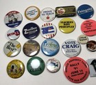 Vintage Button Pins Lot Advertising Political Local Humor Misc