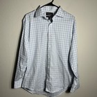 Bonobos Button Down Mens 16 33 Slim Fit Blue White Plaid Long Sleeve Dress Shirt