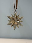 Swarovski Amber Crystal 2017 Annual Snowflake Star Christmas Ornament Pre-owned