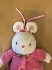 Rare Carters Rabbit Pull Plush Baby Lovey Nursery Lullaby Thank Heaven Pink
