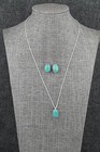 Turquoise   Sterling Silver Necklace Set - Murray Hannaweeka